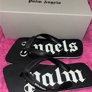 Palm Angels Rubber Thong Flip Flops Women Size 8
